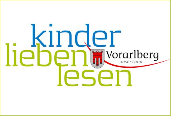 Kinder lieben Lesen - Logo mit grünem Rand